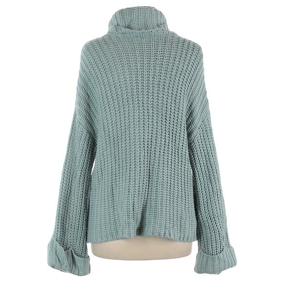 525 America for Revolve Oversized Blue Chunky Knit Sweater Size Medium - Picture 4 of 4